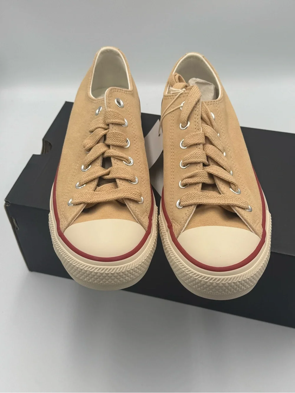 Converse CTAS Ox Suede Coastal Dune Natural Ivory Sneakers Women’s 10 NIB - Picture 6 of 10